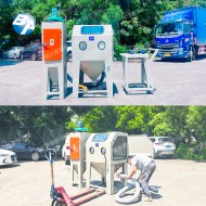 臺(tái)車(chē)轉(zhuǎn)盤(pán)干噴砂機(jī)