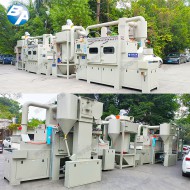 防爆提升輸送式噴砂機配濕式集塵機